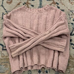 PacSun Blush Ribbed Knit Sweater
